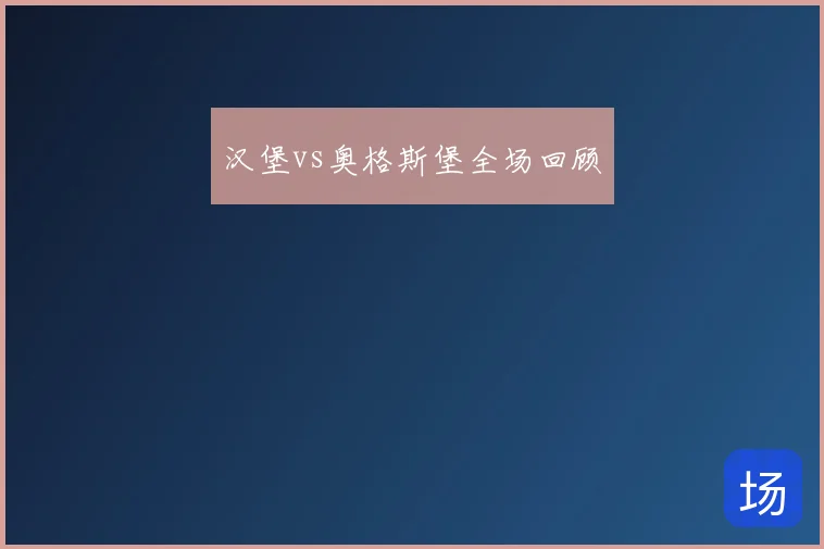 汉堡vs奥格斯堡全场回顾